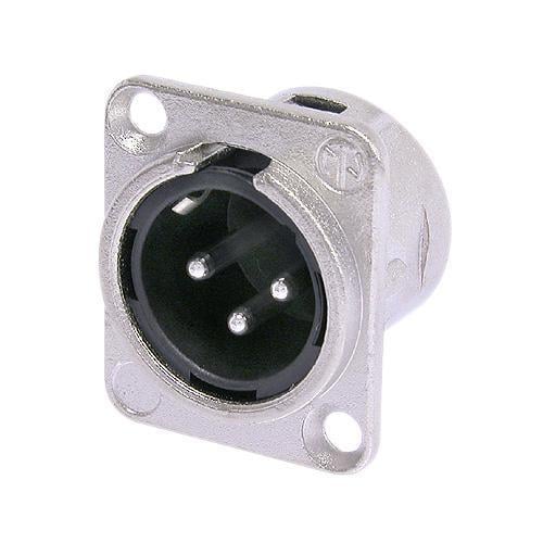 Neutrik NC3MD-L-1 Şase Tipi Erkek XLR Priz Gümüş 3 pin