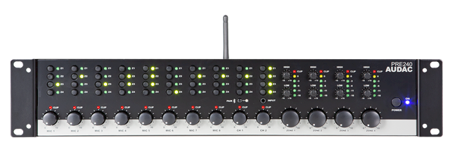 Audac PRE240 4 Bölge-10 Kanal Stereo Preamfi