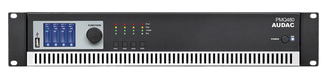 Audac PMQ480 WaveDynamics™ 100V Dört Kanallı Power Amfi 4 x 480 W, Class-D
