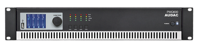 Audac PMQ600 WaveDynamics™ 100V Dört Kanallı Power Amfi 4 x 600 W, Class-D