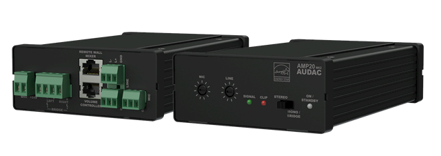 Audac AMP20MK2 Mini Stereo Amfi 2x15W 4 Ohm