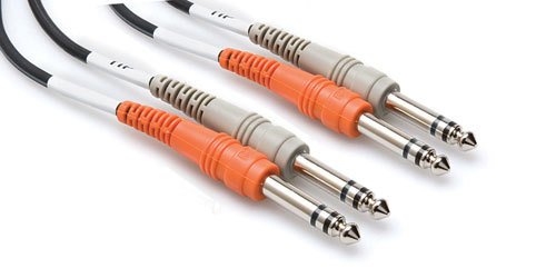 HOSA Dual 1/4" TRS (M) - 1/4" TRS (M) Balanslı kablo 4 mt.