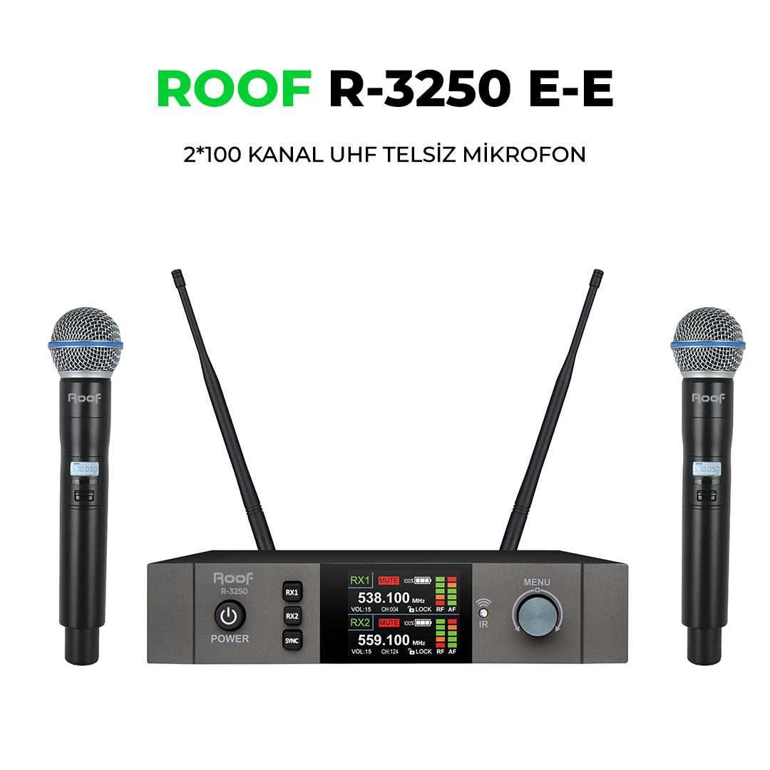 ROOF R-3250 EL-EL KABLOSUZ TELSİZ MİKROFON SETİ (FİYAT SORUNUZ)