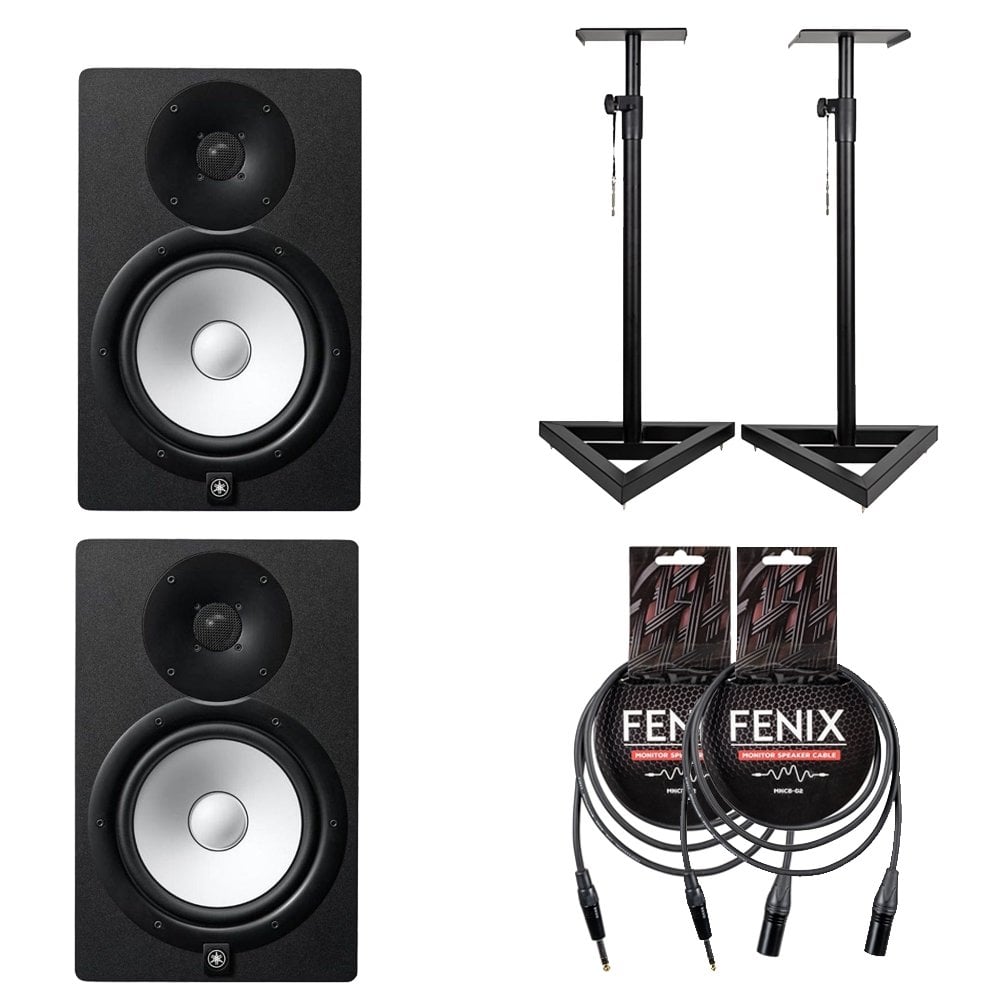 Yamaha HS-8MP Çift Aktif Monitör Hoparlör (Fenix Stand ve Monitör Kablo Seti)