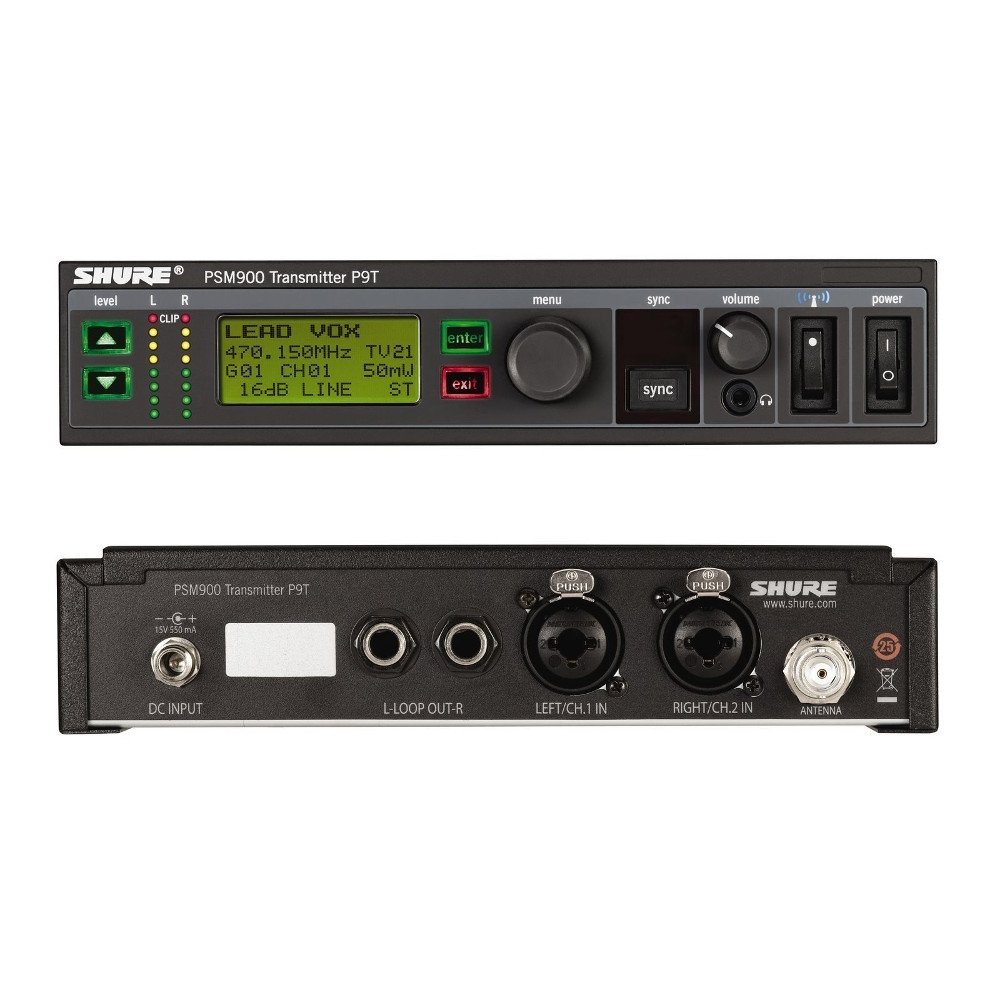 Shure P9RA & P9TE Bodypack Receiver & Transmitter Paketi