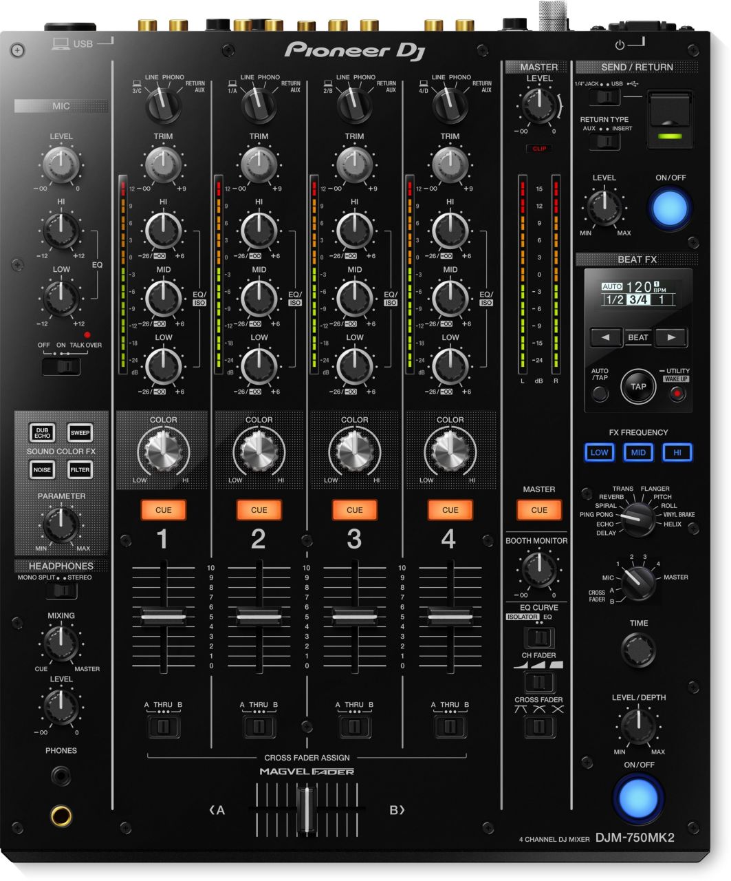 Pioneer DJ DJM-750MK2 4 Kanal Efektli DJ Mikser