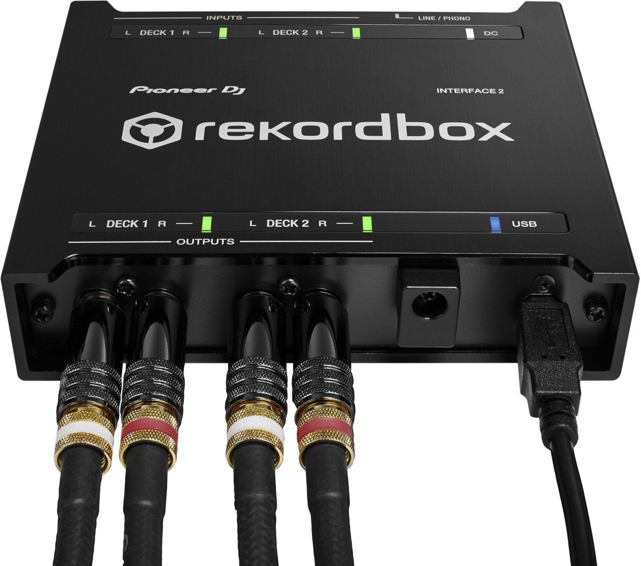 Pioneer DJ INTERFACE2 rekordbox DJ ve rekordbox DVS yazılım ve  Kontrol Plakları dahil USB Ses Kartı