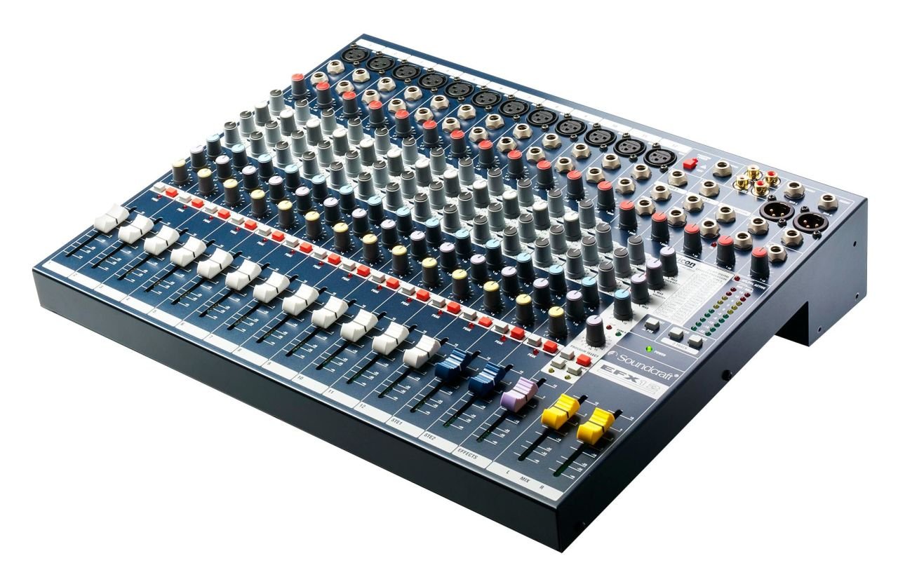 Soundcraft EFX12 12 Kanal Efektli Analog Mikser (12 mono 2 stereo) , Lexicon® Efektler , 3-band EQ