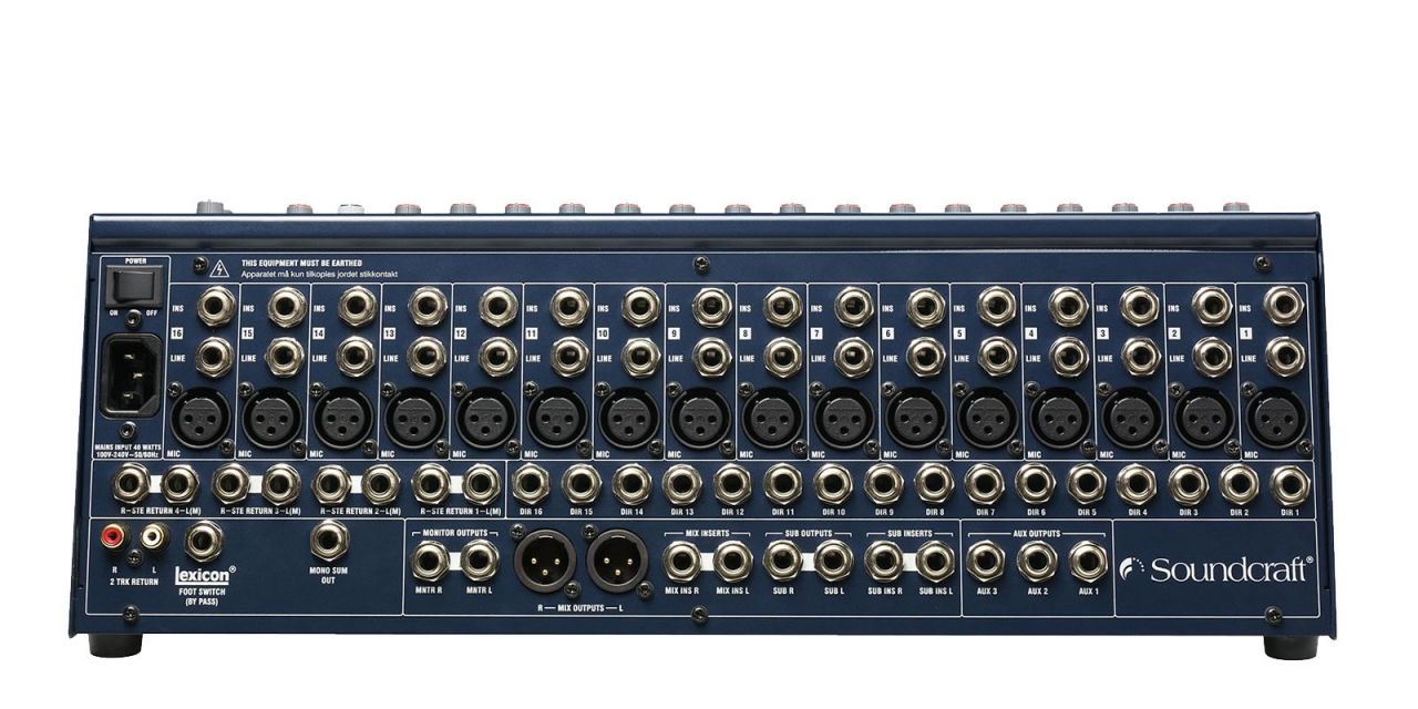 Soundcraft FX16II 16 Kanal Efektli Analog Mikser (16 mono 4 stereo) , Lexicon® Efektler