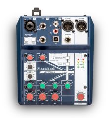Soundcraft NOTEPAD-5 5 Kanal Ses Kartlı Mini Mikser (1 mono 2 stereo)