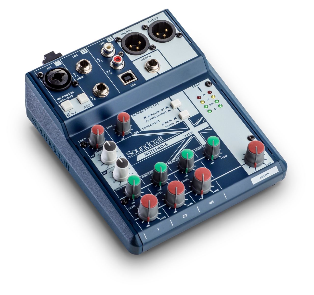 Soundcraft NOTEPAD-5 5 Kanal Ses Kartlı Mini Mikser (1 mono 2 stereo)