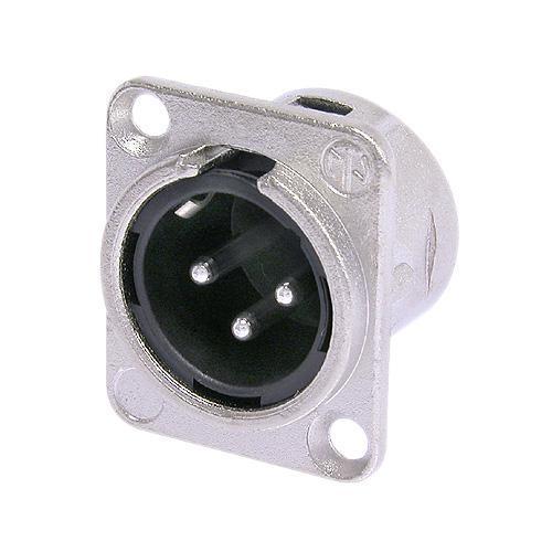 Neutrik NC3MD-L-1 Şase Tipi Erkek XLR Priz Gümüş 3 pin