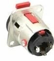 Neutrik NJ3FP6C Şase Tipi Dişi 6.3 TRS Jak Priz Gümüş