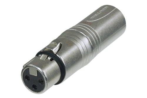 Neutrik NA3F5M DMX XLR adaptör 3 pin Dişi XLR - 5 pin Erkek XLR Dönüştürücü