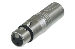 Neutrik NA3F5M DMX XLR adaptör 3 pin Dişi XLR - 5 pin Erkek XLR Dönüştürücü