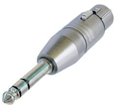 Neutrik NA3FP Dişi XLR  - 6.3 TRS Jak Dönüştürücü Adaptör