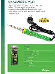 Proskit SI-131B Sıcaklık Ayarlı Lehim Havya 80W