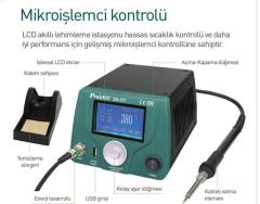 Proskit SS-257B LCD Istasyon Havya 75 W Geniş LCD Ekran