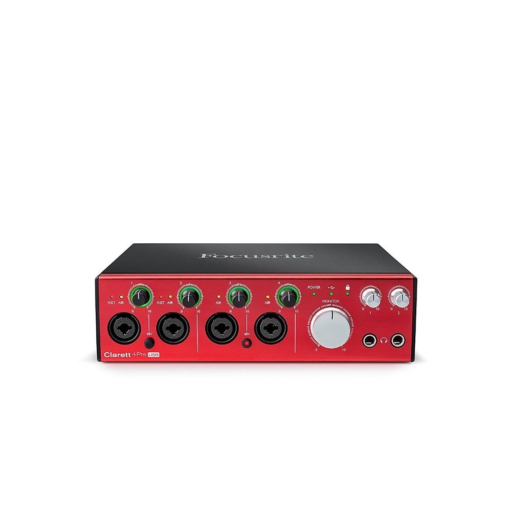 Focusrite CLARETT 4PRE USB 3.0 4 ISA Mik. Preamp + 4 Line giriş - 4 Çıkış - MIDI IN OUT - Optik Girişli USB 3.0 Ses Kartı