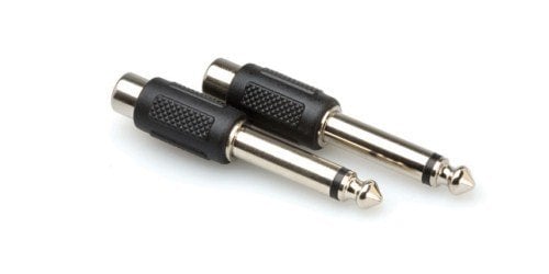 HOSA RCA (F) <-> 1/4'' TS (M) adaptör (2 adet)