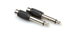 HOSA RCA (F) <-> 1/4'' TS (M) adaptör (2 adet)