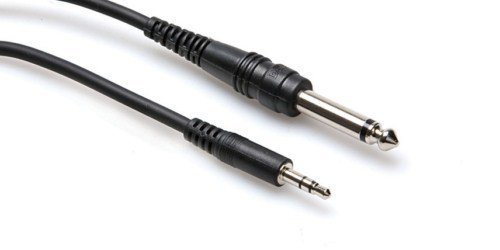 HOSA 3.5 mm TRS (M) <-> 1/4'' TS (M) Mono kablo, 1.5 mt.