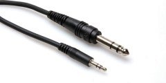 HOSA 3.5 mm TRS (M) <-> 1/4'' TRS (M) Stereo kablo, 1.5 Mt.
