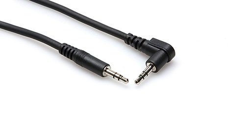 HOSA 3.5 mm TRS (M) <-> 3.5 mm. TRS (M) Stereo kablo, Sağa kırımlı, 3 Mt.