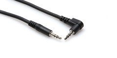 HOSA 3.5 mm TRS (M) <-> 3.5 mm. TRS (M) Stereo kablo, Sağa kırımlı, 3 Mt.