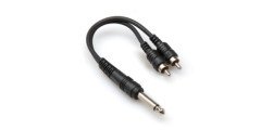 HOSA 1/4'' TS (M) <-> Dual RCA (M) Y-kablo