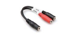 HOSA 3.5 mm. TRS (F) <-> Dual 3.5 mm. TS (F) Stereo Breakout kablo