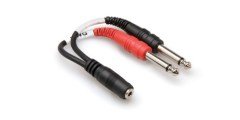 HOSA 3.5 mm. TRS (F) <-> Dual 1/4'' TS (M) Stereo Breakout kablo