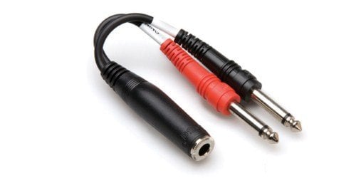 HOSA 1/4'' TRS (F) <-> Dual 1/4'' TS (M) Stereo Breakout kablo