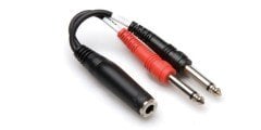 HOSA 1/4'' TRS (F) <-> Dual 1/4'' TS (M) Stereo Breakout kablo