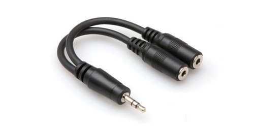 HOSA 3.5 mm. TRS (M) <-> Dual 3.5 mm. TRS (F) Y-kablo