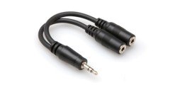 HOSA 3.5 mm. TRS (M) <-> Dual 3.5 mm. TRS (F) Y-kablo