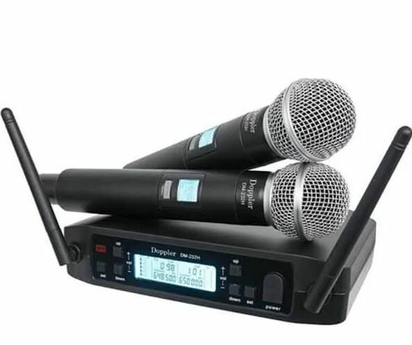 Doppler DM-232H Çift El Telsiz Kablosuz Mikrofon