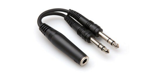 HOSA 1/4'' TRS (F) <-> Dual 1/4'' TRS (M) Y-kablo