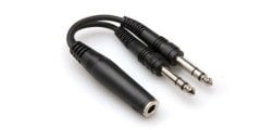 HOSA 1/4'' TRS (F) <-> Dual 1/4'' TRS (M) Y-kablo