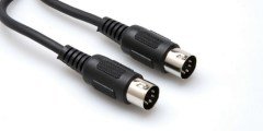 HOSA 5-pin DIN (M) <-> 5-pin DIN (M) MIDI kablosu, 3 mt.