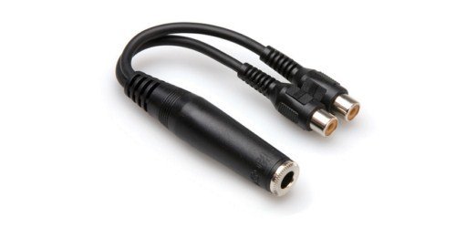 HOSA 1/4'' TS (F) <-> Dual RCA (F) Y-kablo
