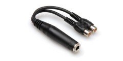 HOSA 1/4'' TS (F) <-> Dual RCA (F) Y-kablo