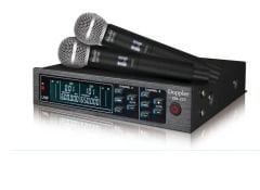 Doppler DM-222h UHF Çift  El Tipi Telsiz Mikrofon