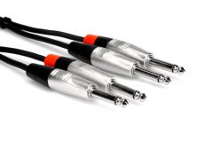 HOSA Pro 1/4''TS (M) - 1/4'' TS (M) Balanssız Çift kablo 4.5 mt.
