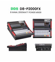 DDS D8-P2000FX 8 KANAL 2000W 4 ÇIKIŞLI POWER MİXER AMFİ