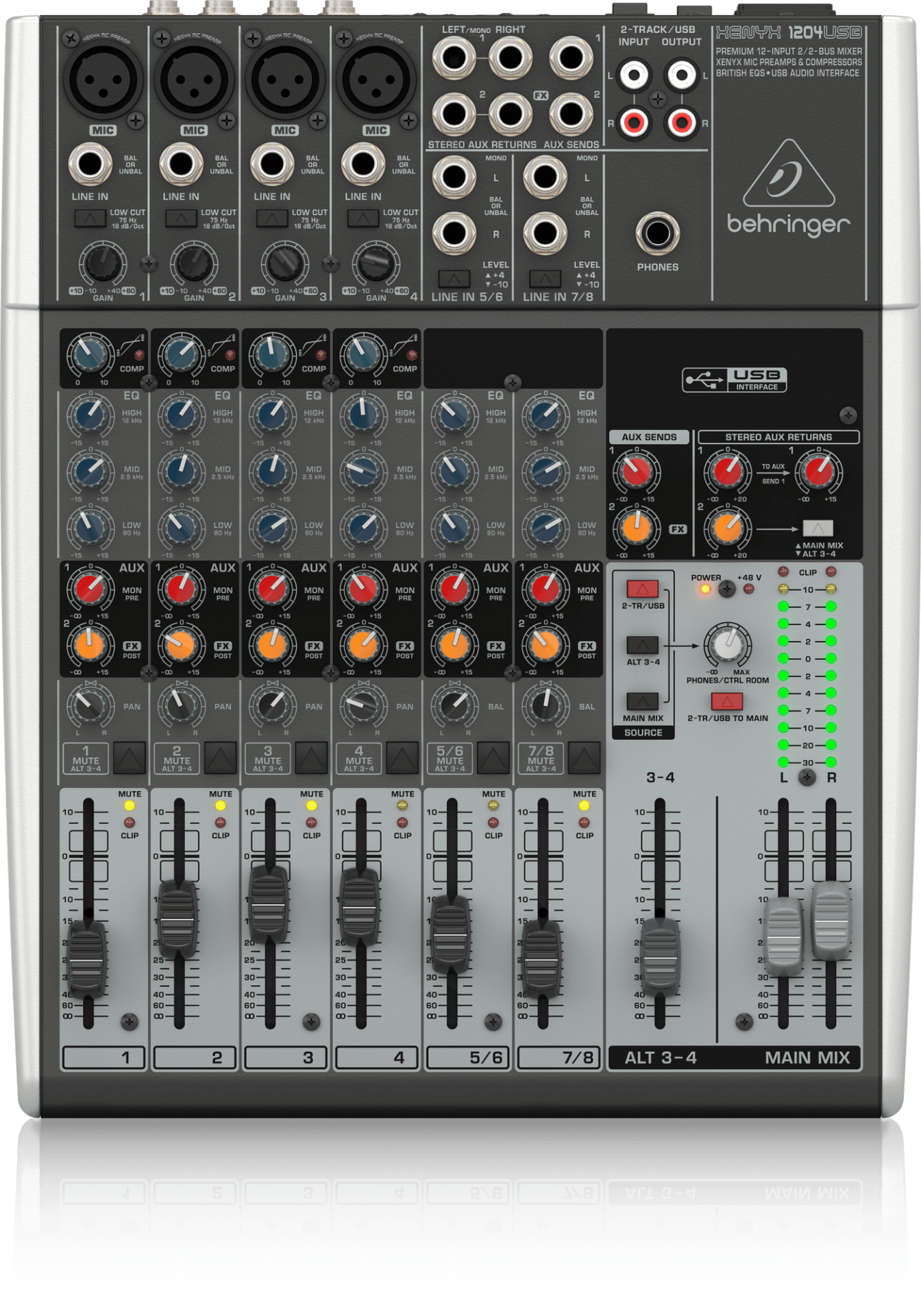 Behringer XENYX 1204USB 12 Kanal USB girişli Mikser