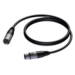 PROCAB CAB901/0.5 Dişi XLR’dan Erkek XLR’a 0.5 Metre Mikrofon Kablosu