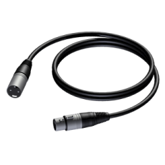 PROCAB CAB901/0.5 Dişi XLR’dan Erkek XLR’a 0.5 Metre Mikrofon Kablosu