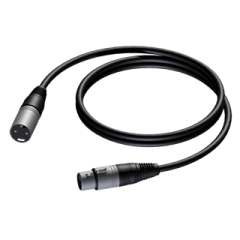 PROCAB CAB901/0.5 Dişi XLR’dan Erkek XLR’a 0.5 Metre Mikrofon Kablosu