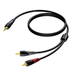 PROCAB CLA711/3 Çift RCA (TOS) Jaktan Tekli 3,5mm Stereo Mini Jaka,

3.0 Metre Kablo